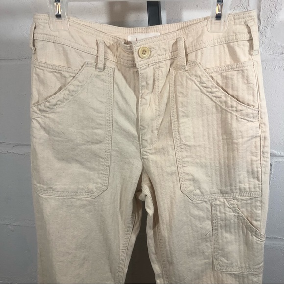 Anthropologie Painter Pants Size 27 Cream - Picture 2 of 7